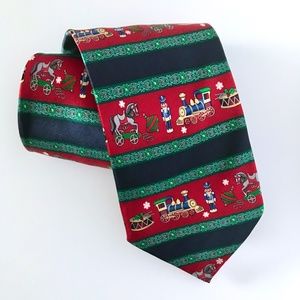 Holidays Neck Tie Toys Red Navy Gold